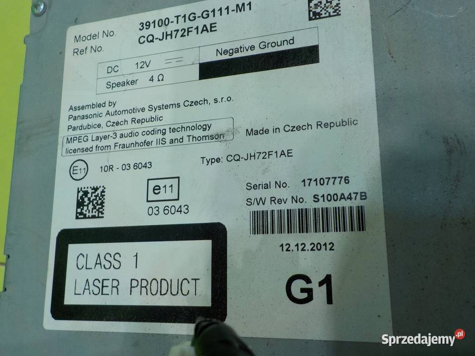 CRV IV 20 IVTEC AUT 13r 5D radio CD Radioodtwarzacze Suków