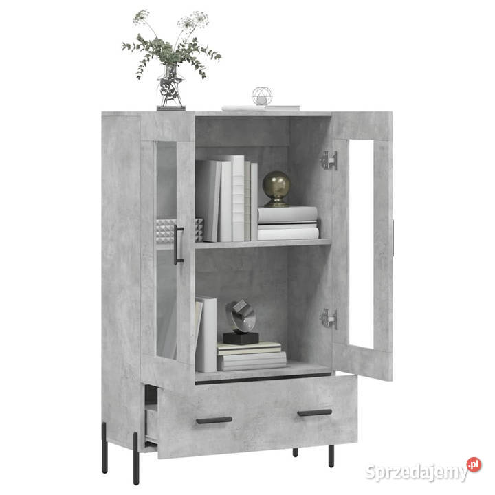 Wysoka szafka szarość betonu 695x31x115 WM828312 Warszawa sprzedam