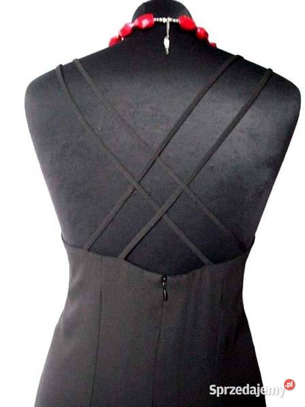 Sukienka czarna elegancka ramiączka 40 L biust Siedlce sprzedam