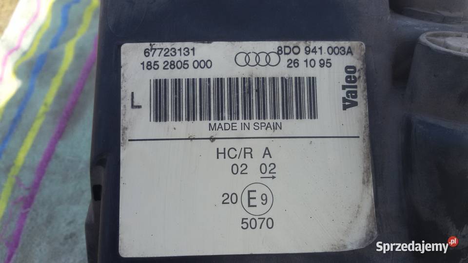 lampa przednia lewa audi a4b5 Elbląg