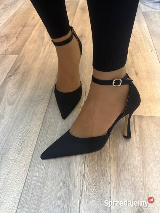 41 Czarne ekskluzywne czółenka szpilki Kraków