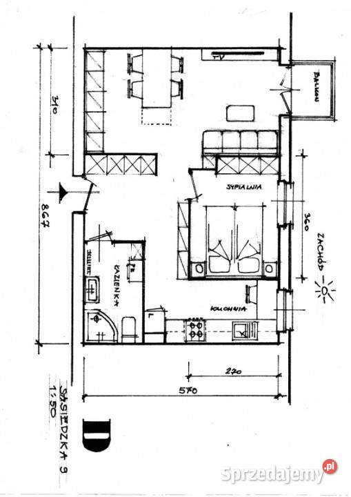 Słoneczne 48 m Balkon z widokiem na zieleń Cicho Wrocław sprzedam