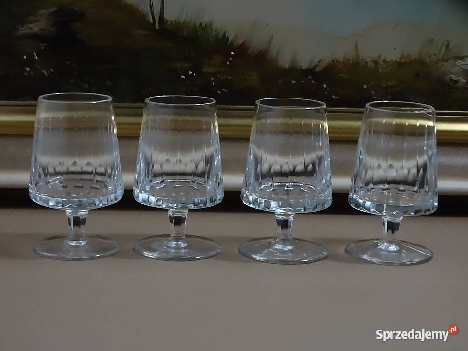 Komplet 4 kryształowych kieliszków kryształy Biłgoraj
