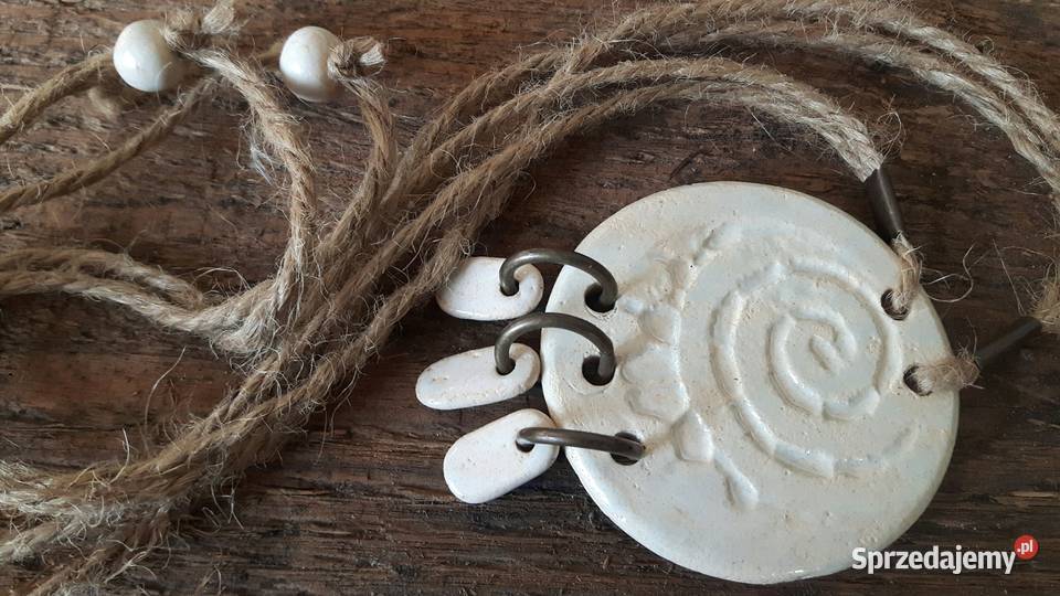 Naszyjnik ceramiczny ręcznie wykonany Otwock