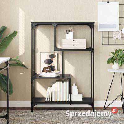 vidaXL Regał na książki czarny 81x36x115