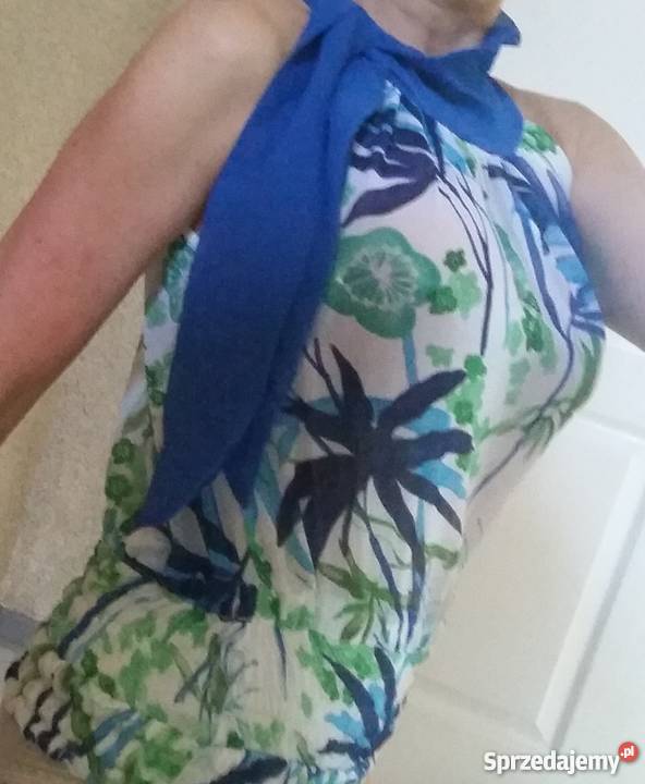 bluzka zwiewna letnia hawajska palmy lekka Kielce