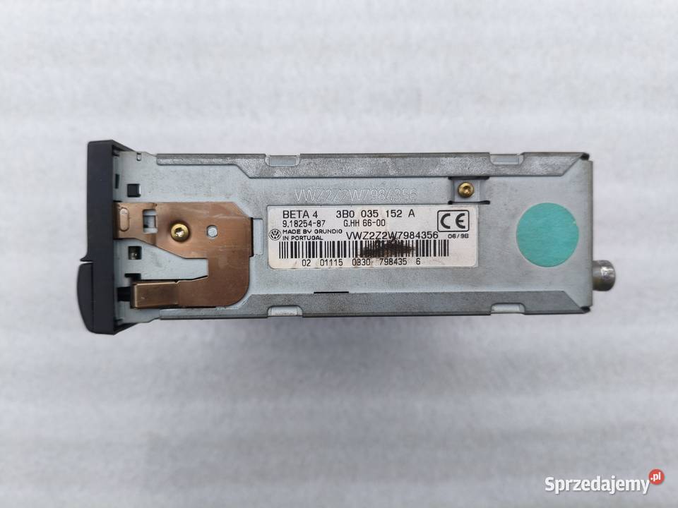 Radio Kasetowe Volkswagen VW Beta 4 3B0035152A Sprzęt audio fabryczny Wyszków