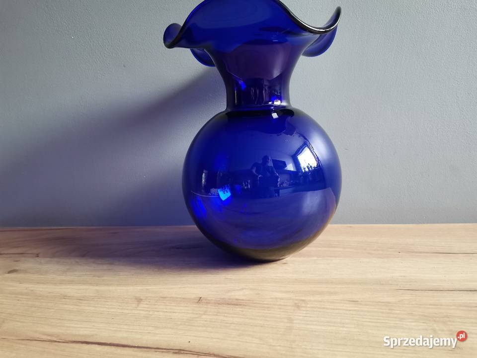 Stary duży niebieski wazon Silesia Rustica Siemianowice Śląskie sprzedam