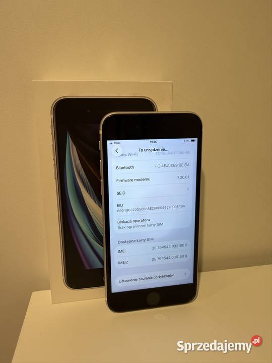 Apple iPhone SE 2020 64GB Biały 100 Kondycja Kalisz
