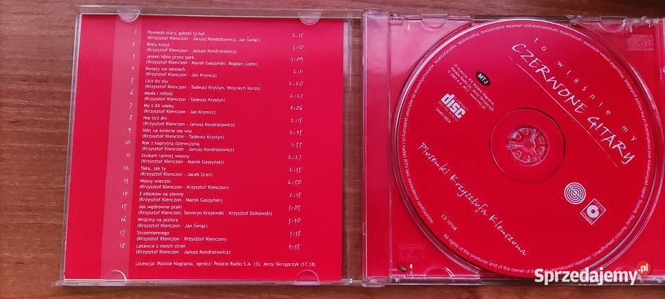 Piosenki Krzysztofa Klenczona CZERWONE GITARY Gliwice