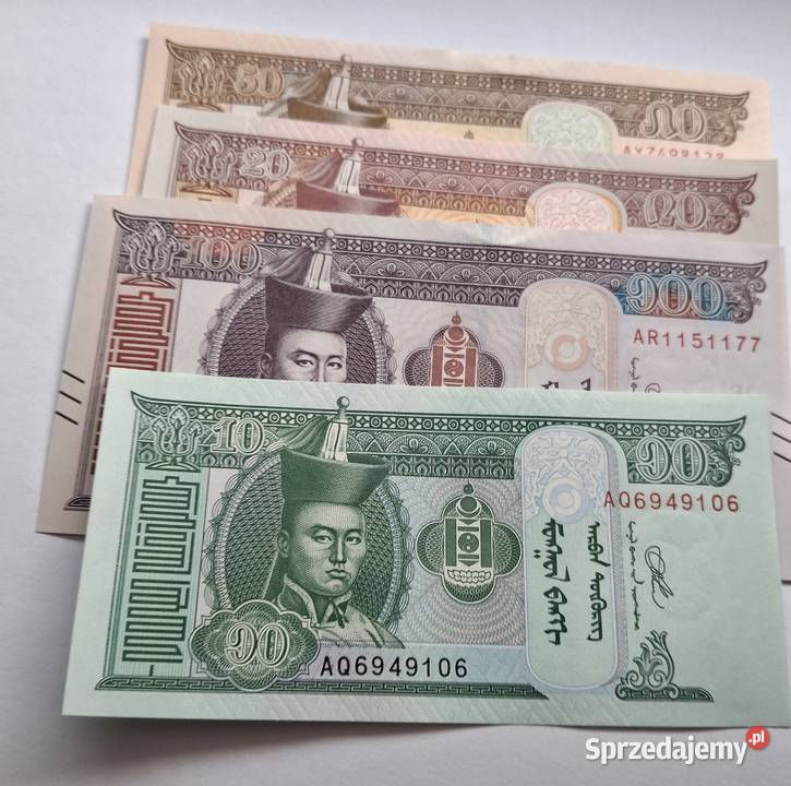 MONGOLIA4 BANKNOTYKAŻDY INNY NOMINAŁ mazowieckie