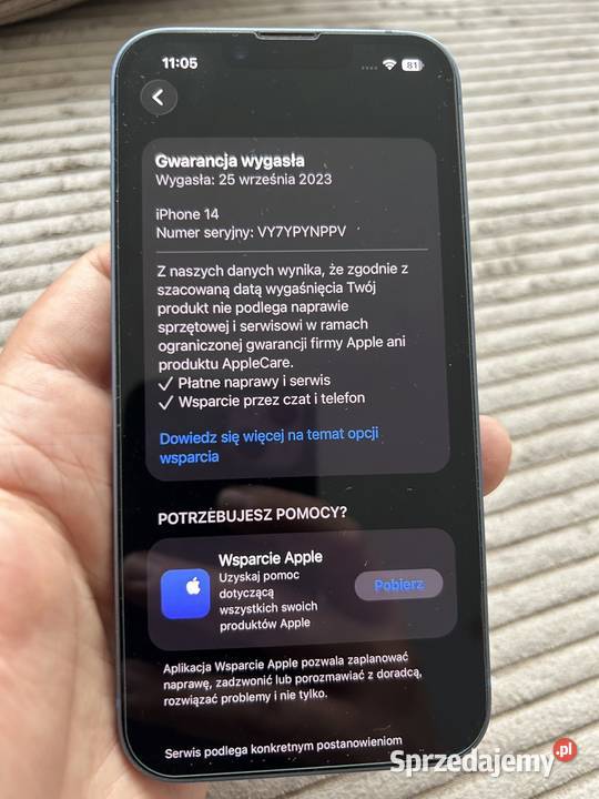 iphone 14 128gb niebieski usa uszkodzony esim Telefony komórkowe Wrocław
