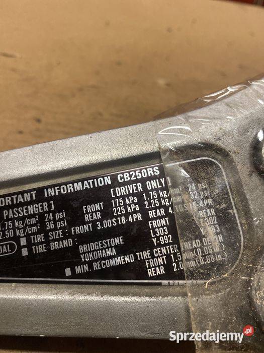 Honda CB 250 RS set podnózki B304 Pozostałe Poznań