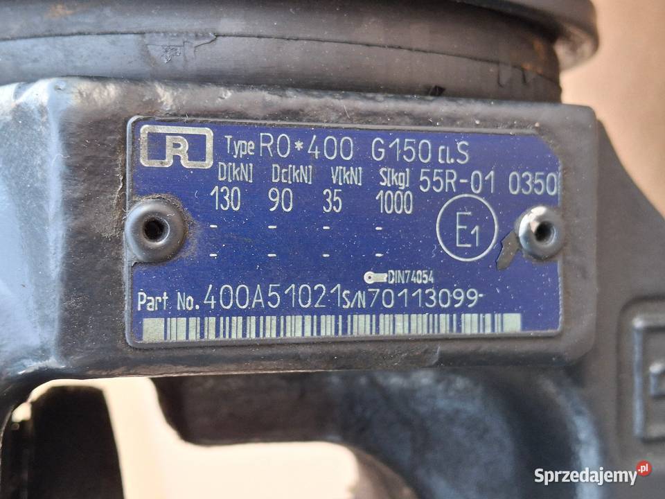 ROCKINGER HAK ZACZEP SPRZĘG 40MM FI40 G150 ciężarowe Bieleń