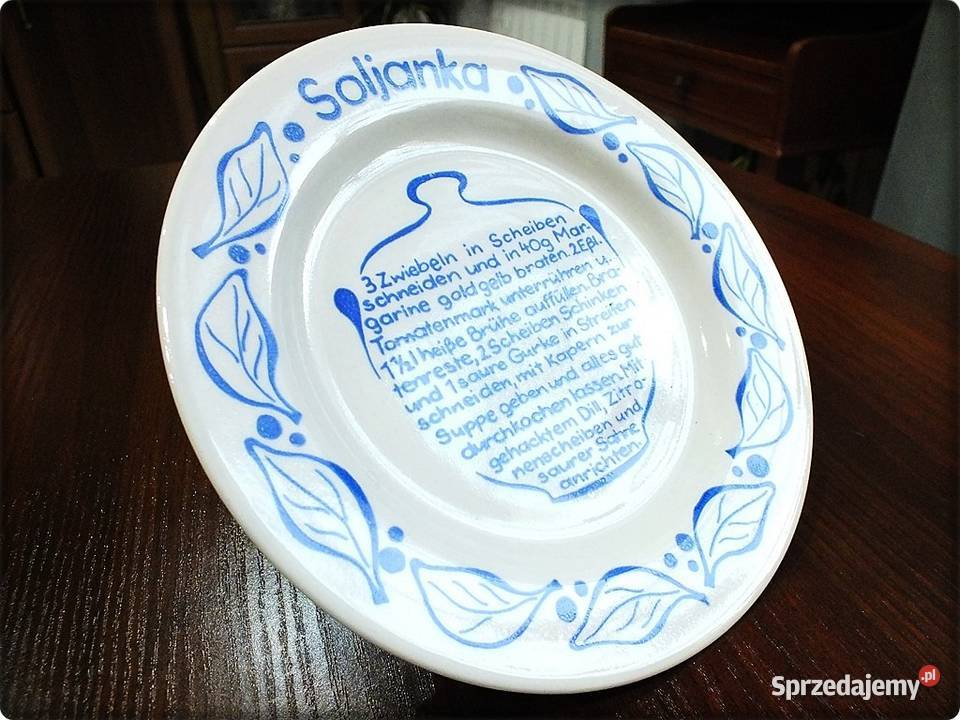 Muzealny Talerz na ścianę z przepisem na Soliakę Żary sprzedam