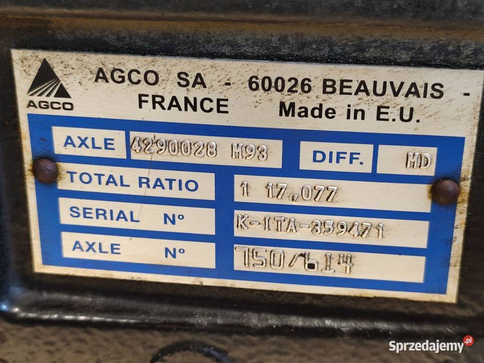 Most napędowy Agco 4290028 M93 Wilkowo sprzedam