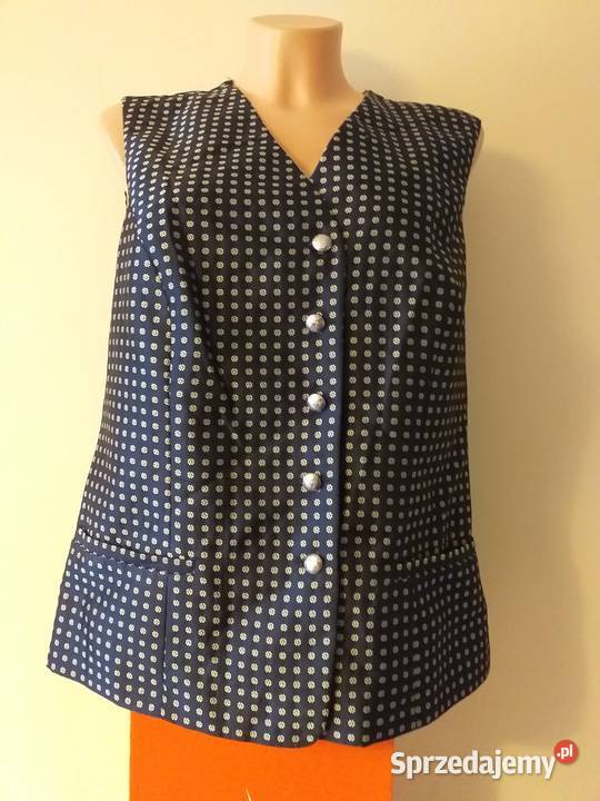 Kamizelka Damska Czarna Kwiatki 5 Guzików 2 Bydgoszcz sprzedam