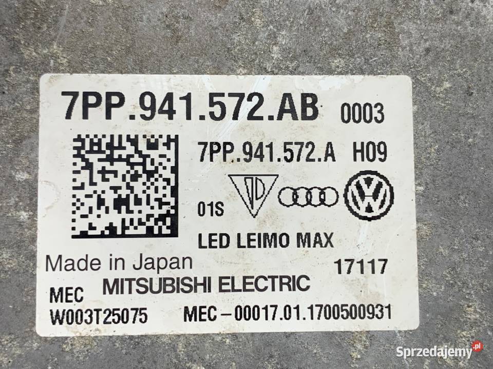 PRZETWORNICA XENON VW TIGUAN 7PP941572AB MODUŁ osobowe