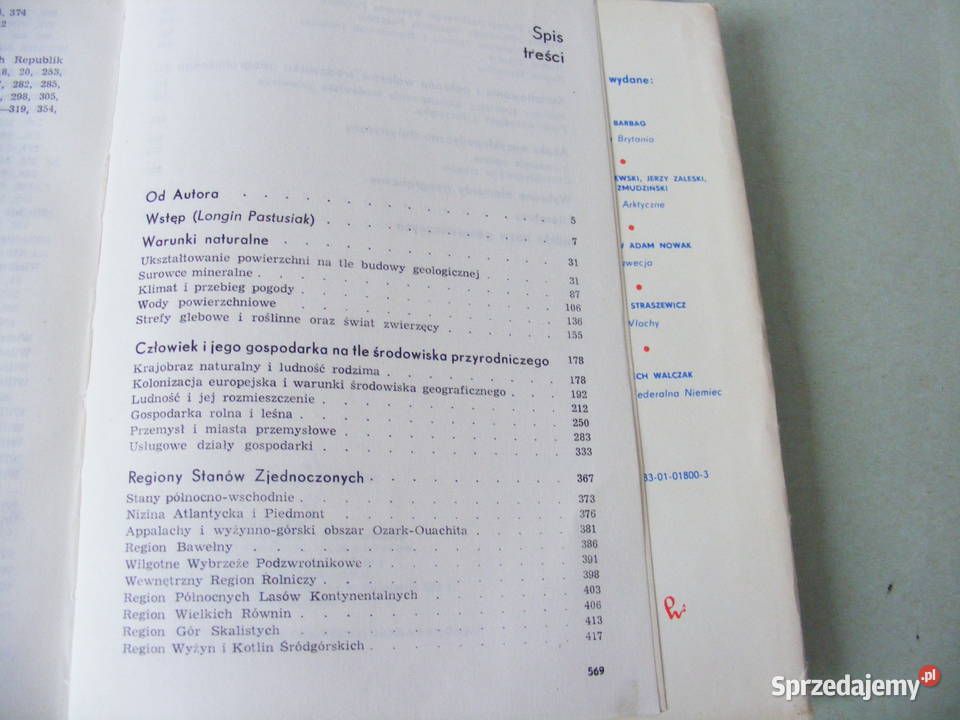 Stany Zjednoczone Słownik geografii Ameryki Oborniki Śląskie sprzedam