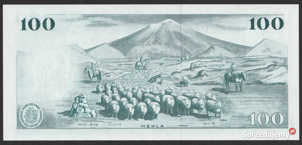 ISLANDIA 100 KORON 1961 TRYGGVI GUNNARSSON STAN Łódź