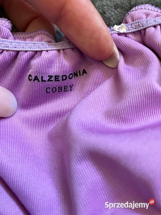 Piękne liliowe bikini strój kąpielowy Calzedonia Nisko