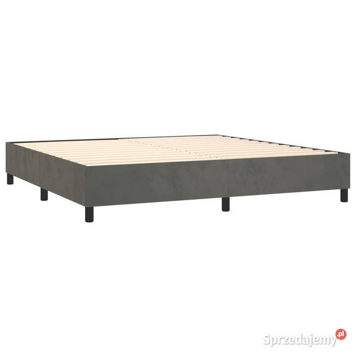 Łóżko kontynentalne z materacem ciemnoszary 128cm
