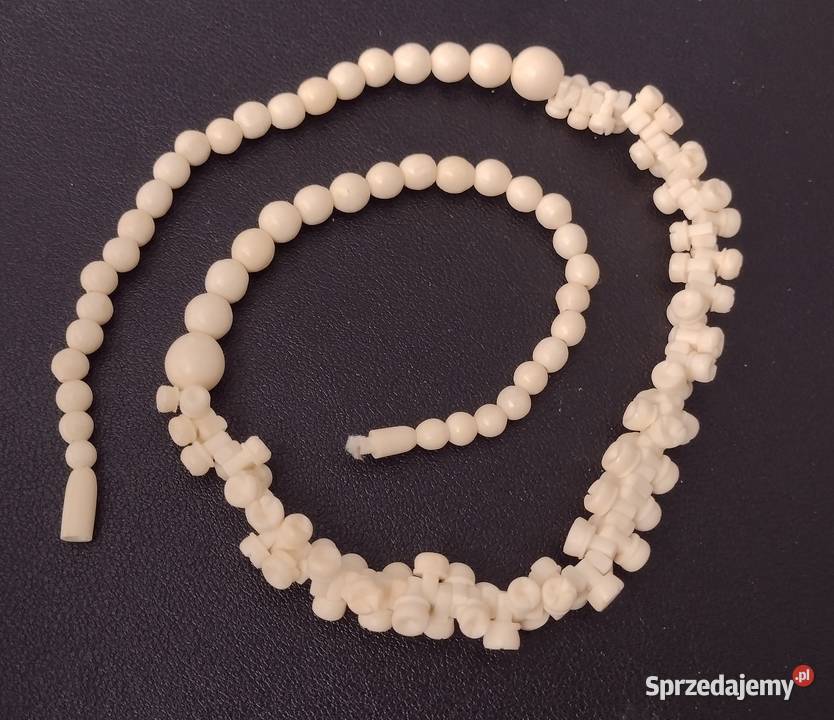 naszyjnik bransoletka z kości vintage