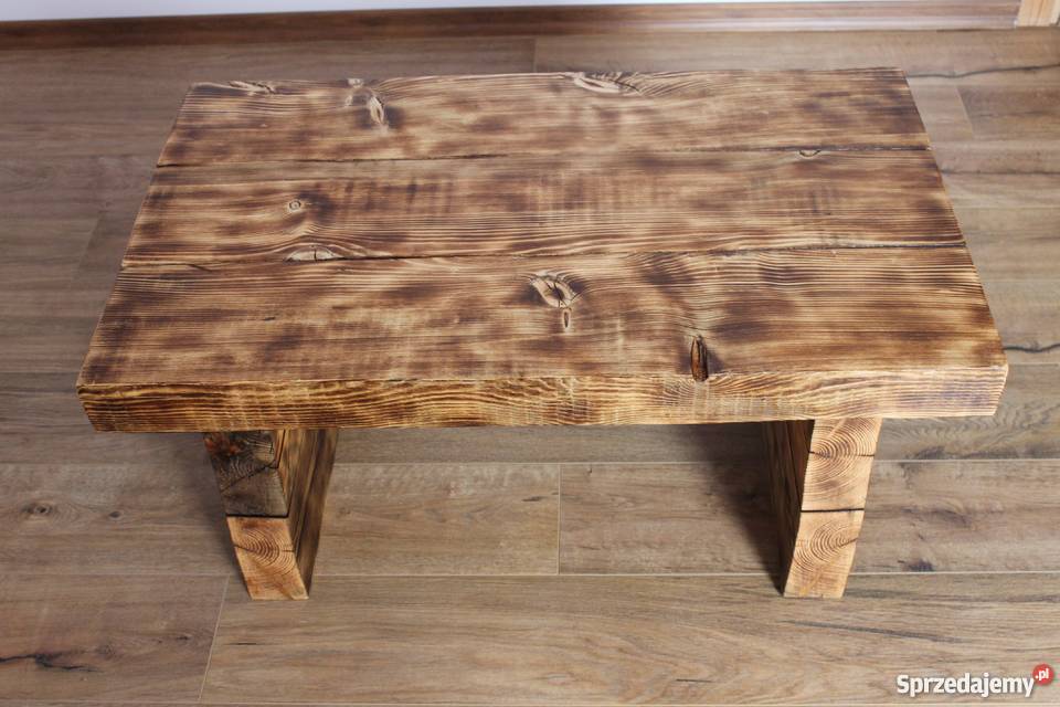 Ława rustykalna drewniana 44cm Siekierki Małe