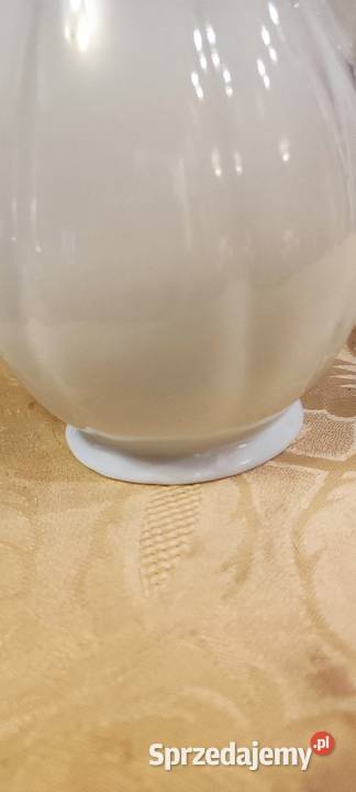 Niewielki zgrabny dzbanek biel bordo złoto dolnośląskie Wrocław