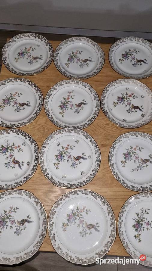 Talerze Z Rajskim Ptakiem Płytkie Porcelana Wola Podłężna sprzedam