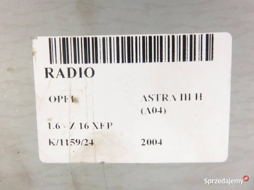 RADIO OPEL ASTRA III H 93183872 Radioodtwarzacze małopolskie