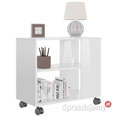vidaXL Stolik boczny biel z połyskiem 70x35x55 mazowieckie Warszawa