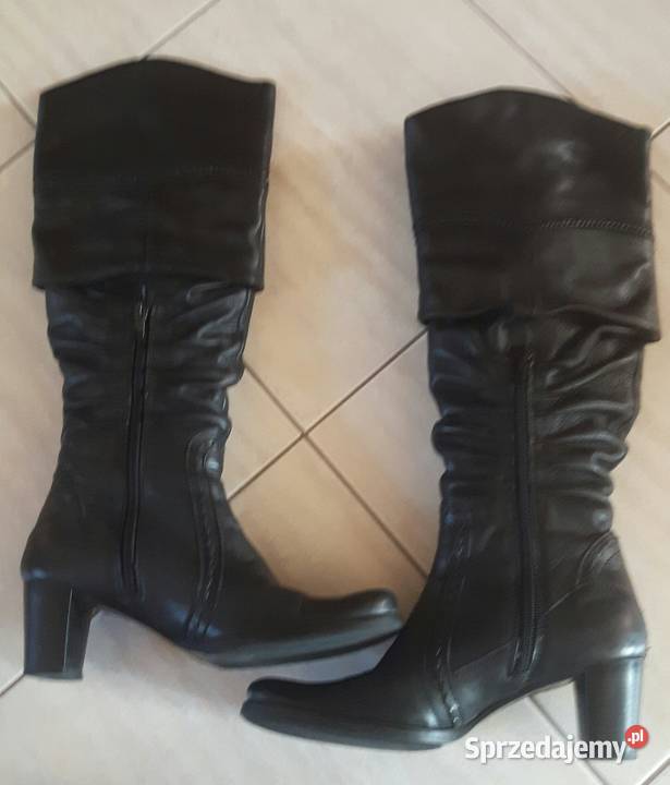 Skórzane kozaki Ostróda