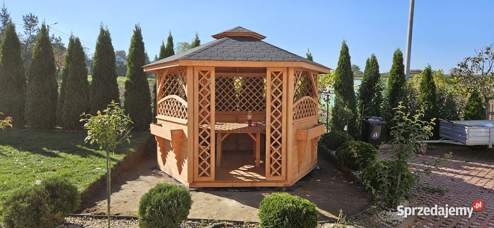 Altany ogrodowe sześciokątne drewniane Maków Podhalański
