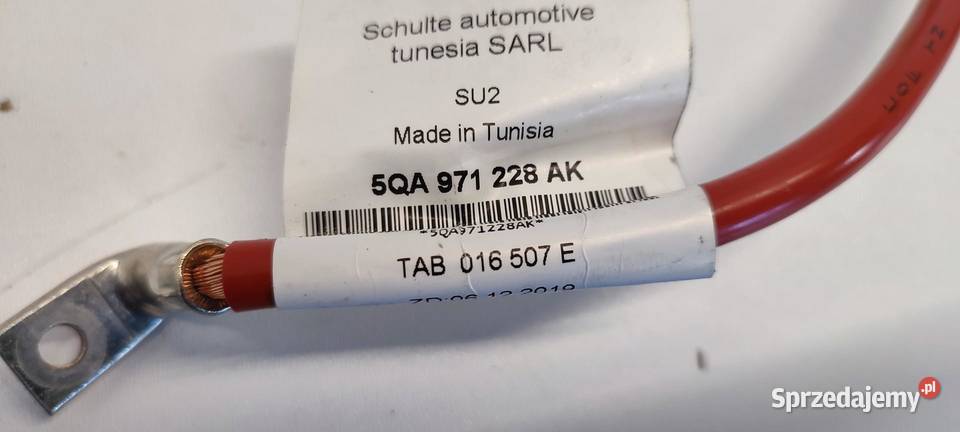 VW TIGUAN II KLEMA PRZEWÓD AKUMULATORA