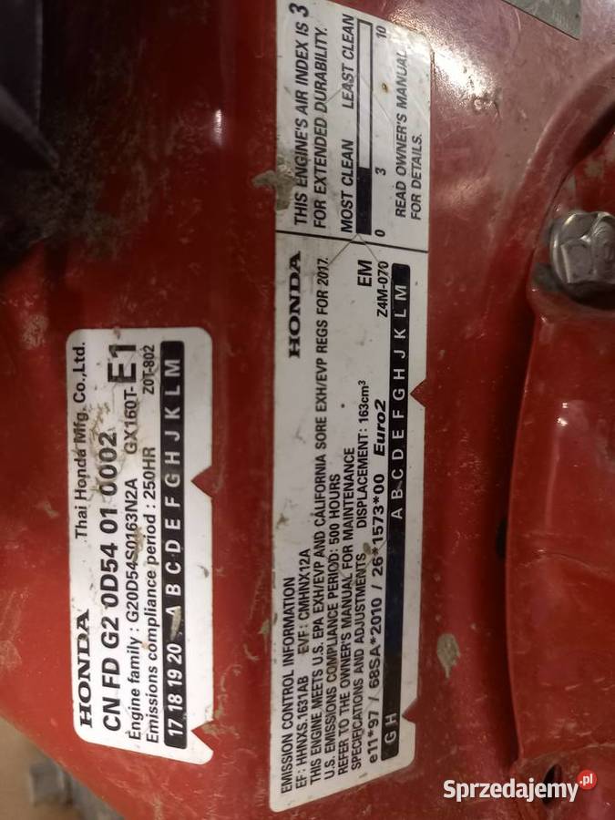 Oryginalny silnik HONDA GX160 SX4 wał 20mm Lublin