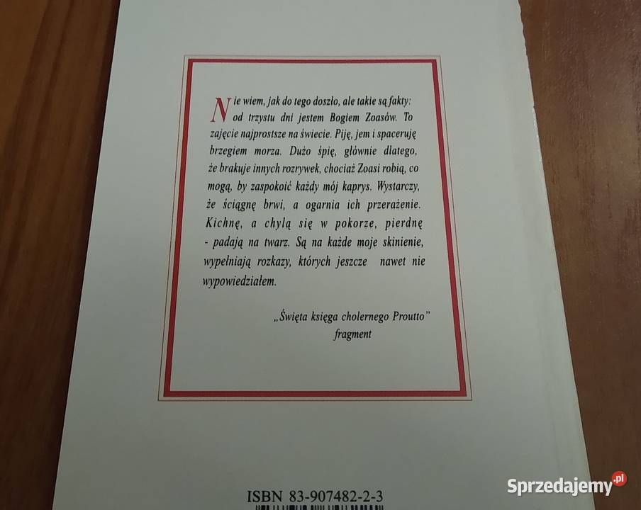 Święta księga cholernego Proutto Roland Topor pomorskie Gdańsk sprzedam