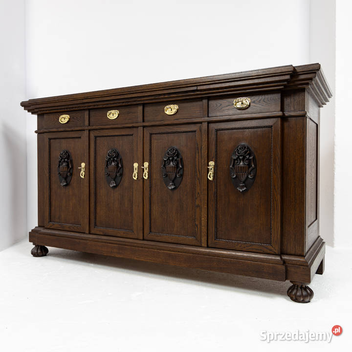 Duża Komoda Stylowa Bufet Czterodrzwiowy Antyk Swarzędz sprzedam