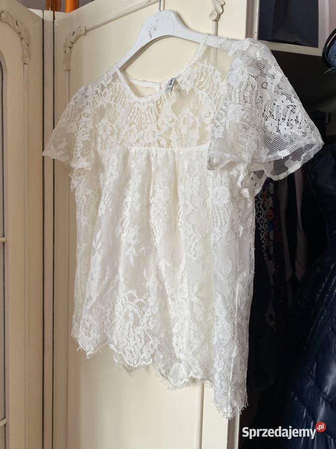 Bluzka Stradivarius koronkowa zwiewne rękawki S Kraków