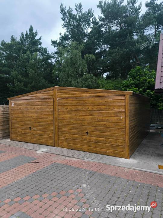 Garaż blaszany 6x5 złoty dąb ŁUKÓW Łuków
