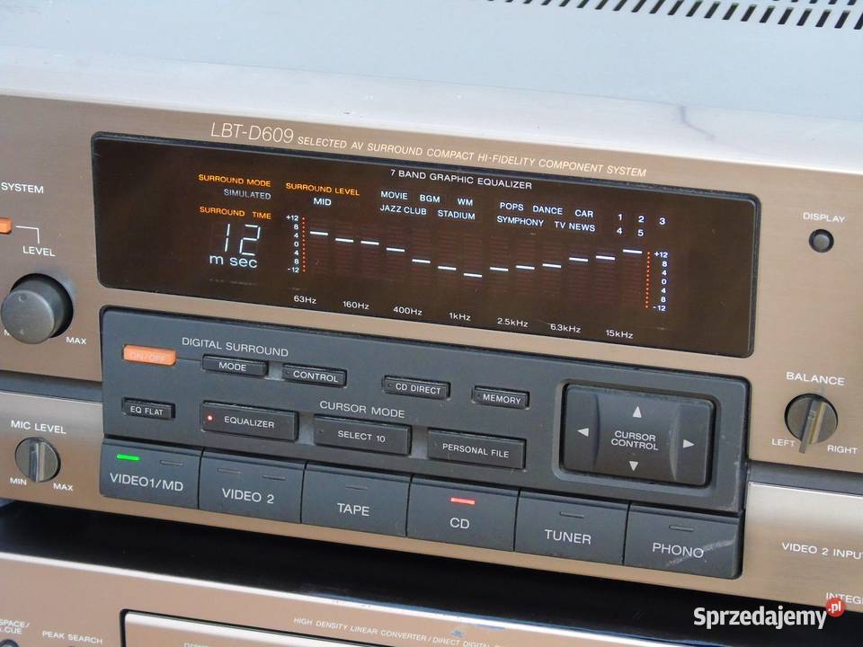 Wzmacniacz Sony TAD609 korektor graficzny