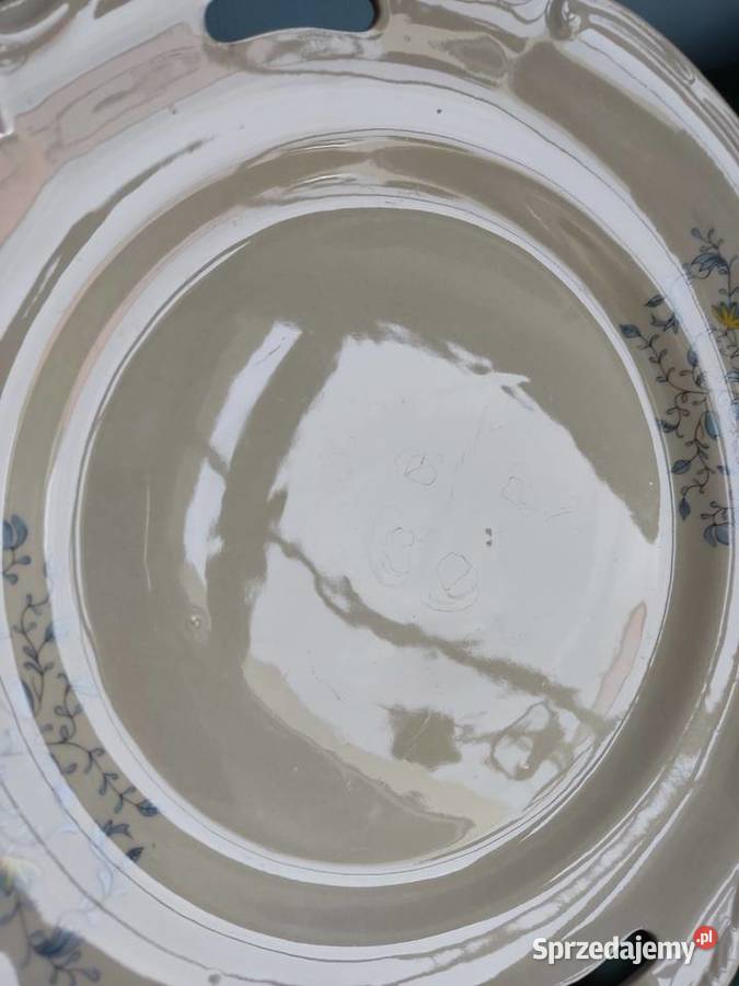 Talerz porcelanowy Tułowice kremowy z uchwytami Głuchołazy sprzedam