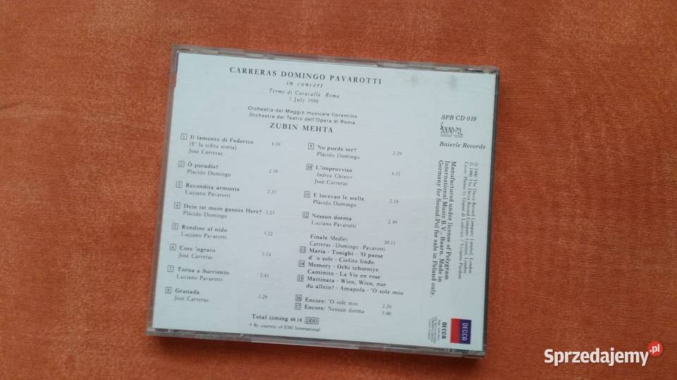 CARRERAS DOMINGO PAVAROTTI in concert MEHTA Puławy