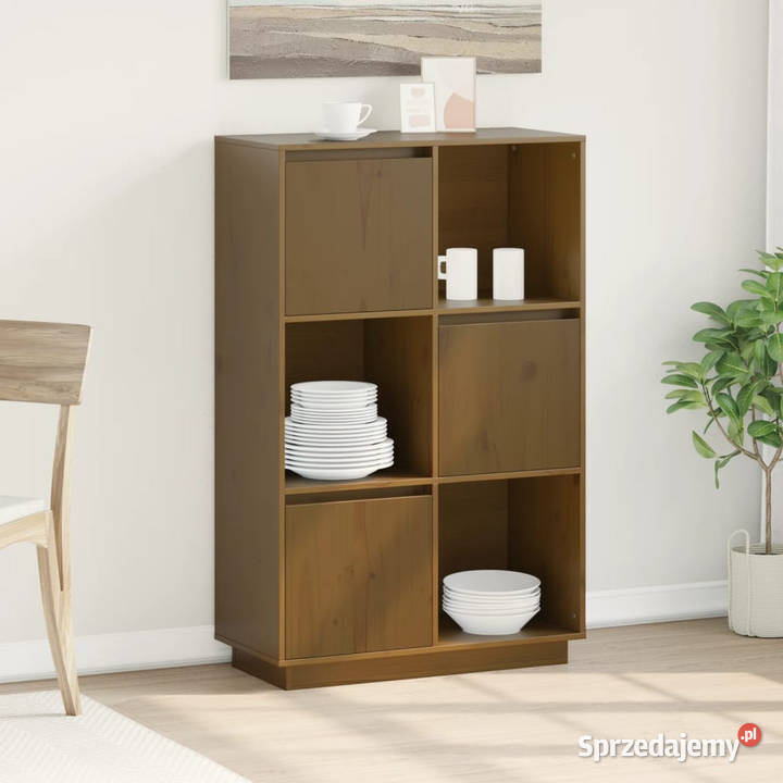 Szafka miodowy brąz 74x35x117 lite drewno Warszawa