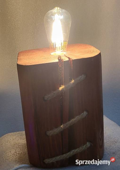 Lampa drewniana handmade małopolskie Jastrzębia