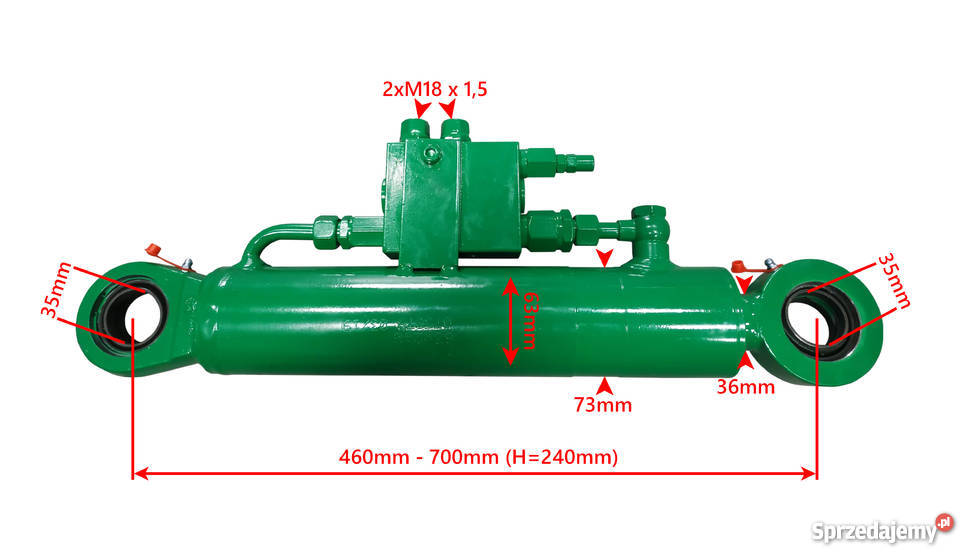 Siłownik Hydrauliczny Cylinder 240 Pług Obrotowy Solec Kujawski sprzedam