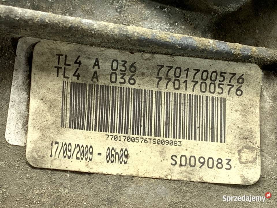 SKRZYNIA BIEGÓW RENAULT GRAND SCENIC III TL4A036