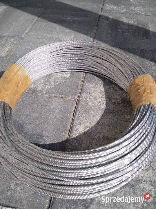 Linka stalowa ocynk 3mm 4mm w otulinie pcv Wojciechów sprzedam