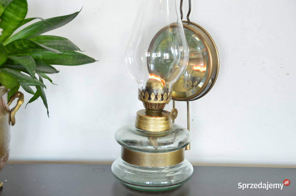 lampa naftowa stara wisząca stojąca z lusterkiem Jastrzębie-Zdrój