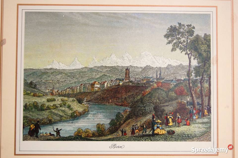 Podkładka na stół grafika miasto Bern Szwajcaria Lublin